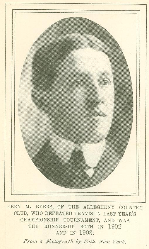 Studio portrait of Eben Byers, a young man in a dark jacket and white collar.