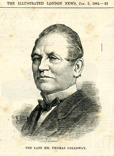 Wood-engraved head-and-shoulders portrait of an older clean-shaven man with muttonchop side-whiskers, in a dark coat, wing collar and bow tie